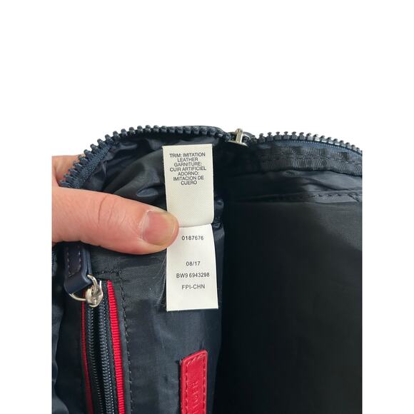 Y2K Mini Backpack Purse Tommy Hilfiger Navy Nylon Preppy Classic - Picture 9 of 9